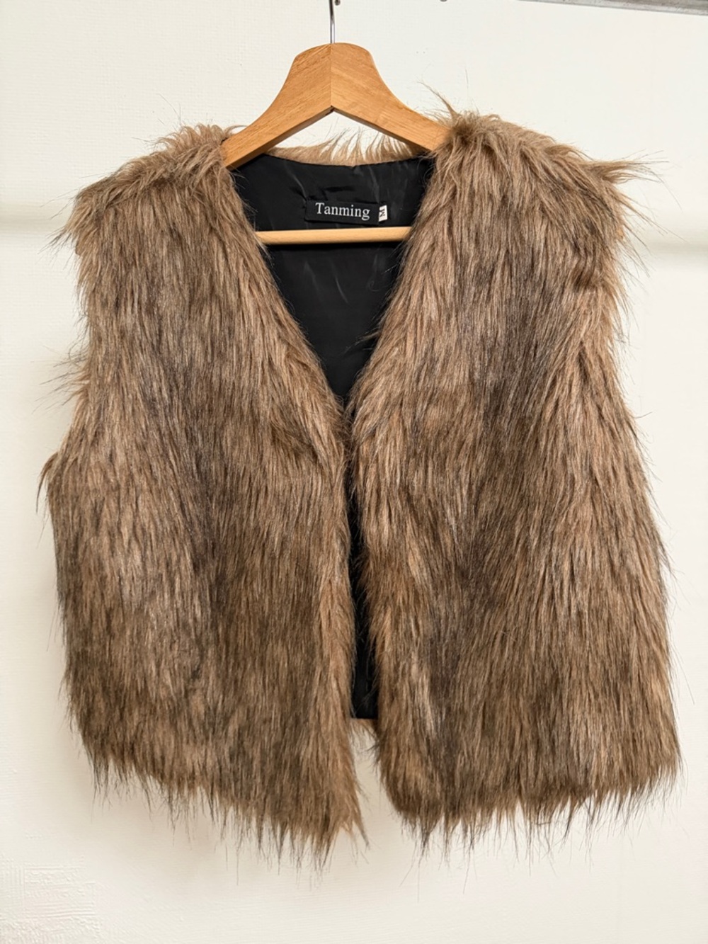 Tanming Faux Fur Vest in Brown - Sleeveless Layering Vest